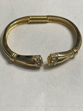 Vintage KJL kenneth Jay
lane bracelet Avon Gold-Tone Open Cuff Bracelet